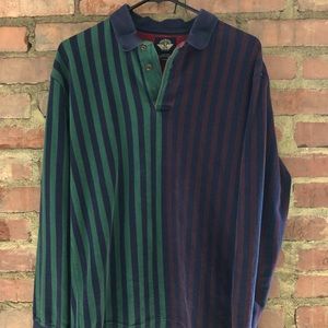 Vintage 90s Dockers Striped Long Sleeve Polo